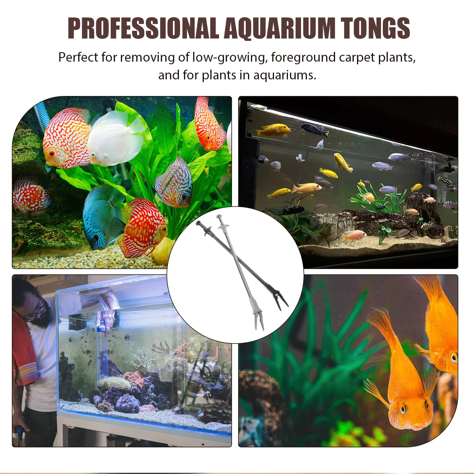 2Pcs Aquarium Water Plant Twee - Planted Clip Tweezers recension och pris