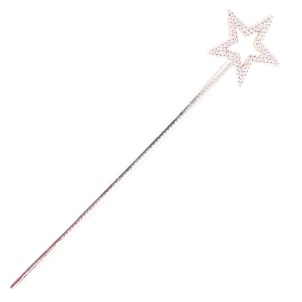 

6 pcs Fairy Wands Glitter Star Princess Party Supplies Kids Electroplating Pentagram Wand Children Cosplay Safe Plastic