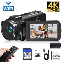 4K Video Camera Camcorder 56MP 30FPS with IR Night Vision,18X Digital Zoom Camera Recorder 3.0