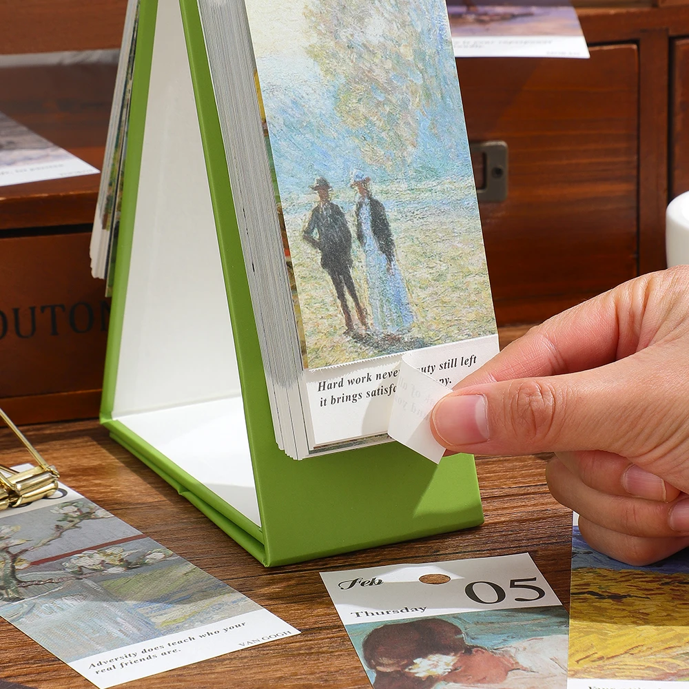 2026 ملهمة التقويم اليومي اللوحة أجندة مكتبية /رزنامة مكتبية مع حلقة ذهبية ملزمة تصميم مكتب مكتب ديكور لجدول عيد ميلاد #6