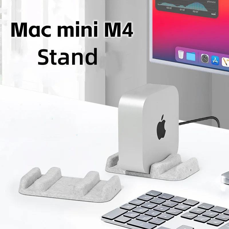 

Mac Mini M4/M4 Pro Stand, Pure Felt Cloth Material Vertical Holder Desktop Stand,Vertical Desktop Holder Desk Mount for Mac Mini