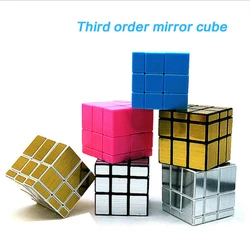 Cubo mágico de espejo suave para niños, puzle mágico de 3x3x3, 5,7 cm