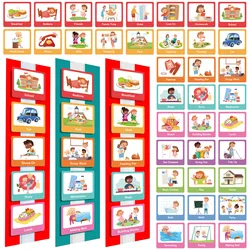 60 件 Visual Schedule Visual Wall Planner Daily Routine Chart for Kids Daily Visual Schedule Card Chore Chart Learning Material