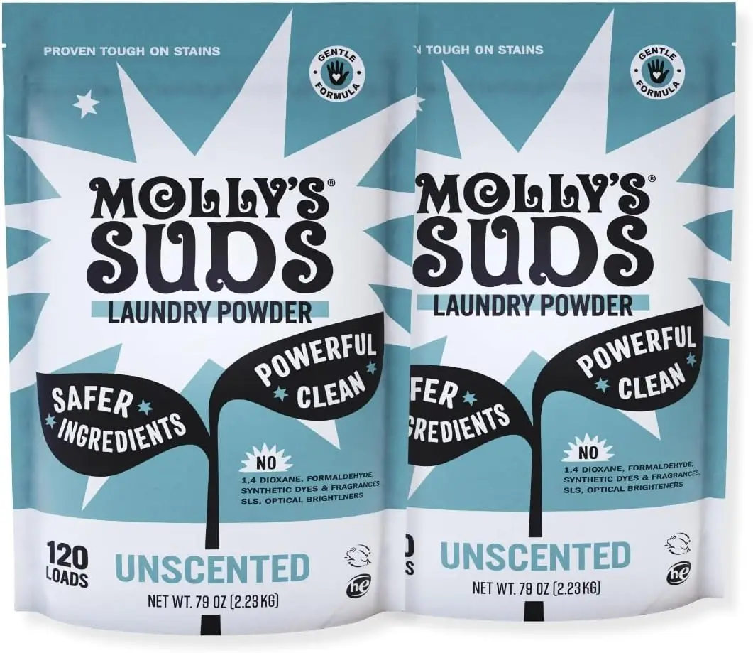 Natural Laundry Detergent Powder, 240 Loads, Unscented, Sensitive Skin Safe