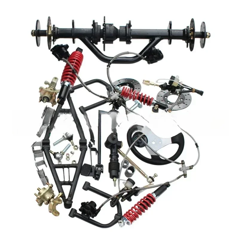 Self-made modified electric motorcycle ATV kart, front and rear suspension steering accessories
