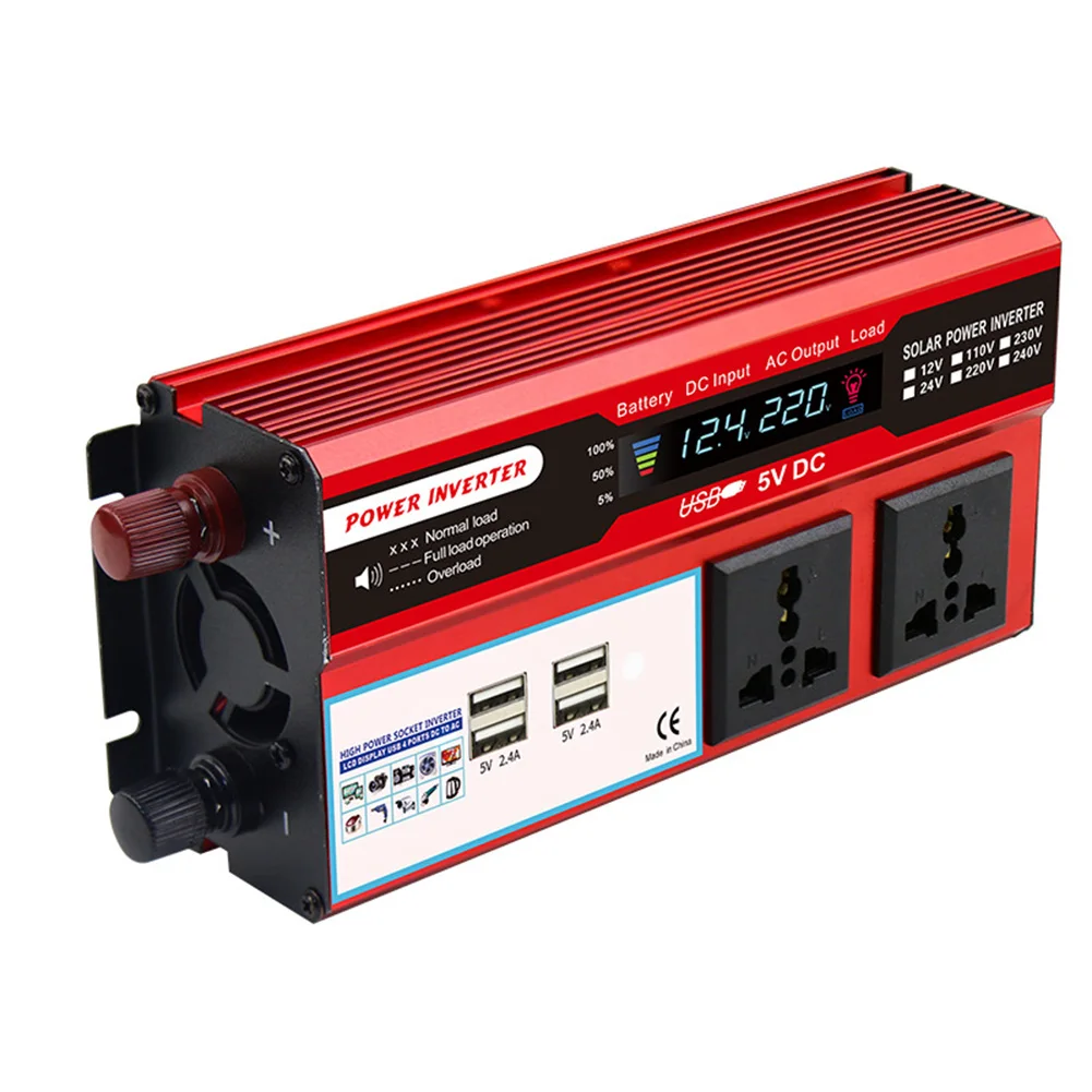 

Dual Socket Car Inverter Dual Socket LCD Display And Non Deformation Made Of High Quality Usb Mobile Phone Charger