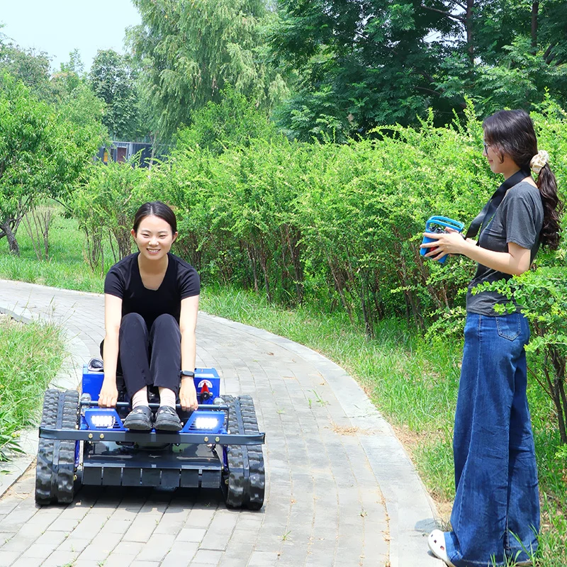 Cortacésped teledirigido personalizado con lata de pala de empuje, el cortacésped de parque más vendido de China