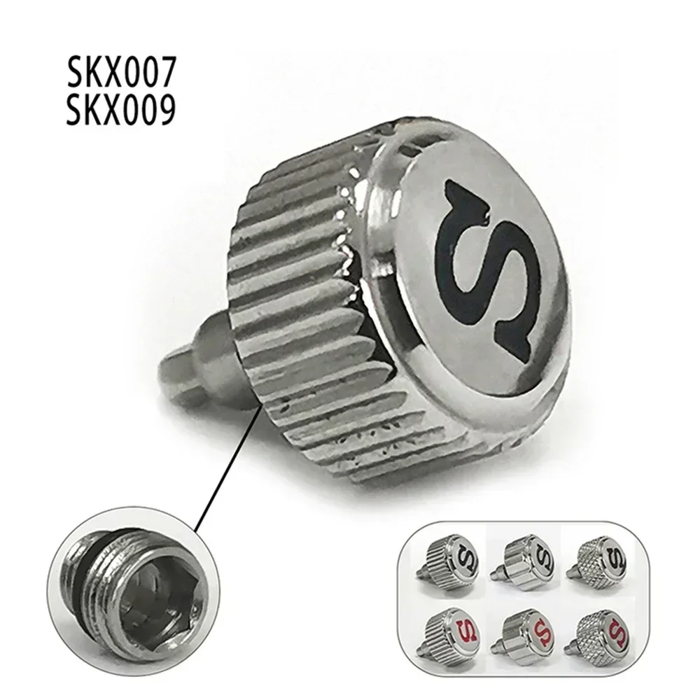 มงกุฎสแตนเลสพร้อมนาฬิกา Stem Fit สําหรับ NH35 NH36 NH34 4R35 4R36 7S26 SKX007 SKX009 นาฬิกา Modified Part เปลี่ยนจับ