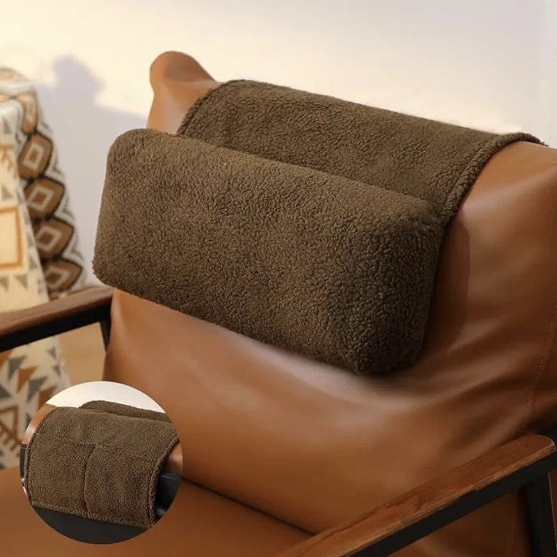 Home Sofa Cervical Support Pillow Recliner Adjustable Neck Support Pillow with Storage Pocket for Travel and Sofa Armchair Cojin