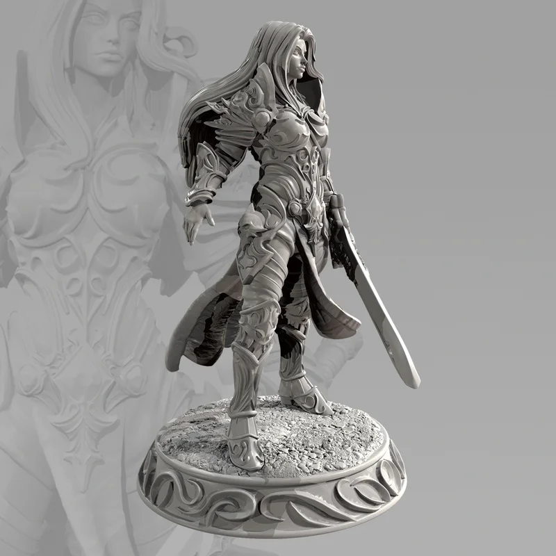 Figurine modèle en résine 30mm 40mm 65mm, la dignité d'un épéiste Gk, Micro Miniature, modèle blanc imprimé en 3d, jouet non assemblé et Unpai