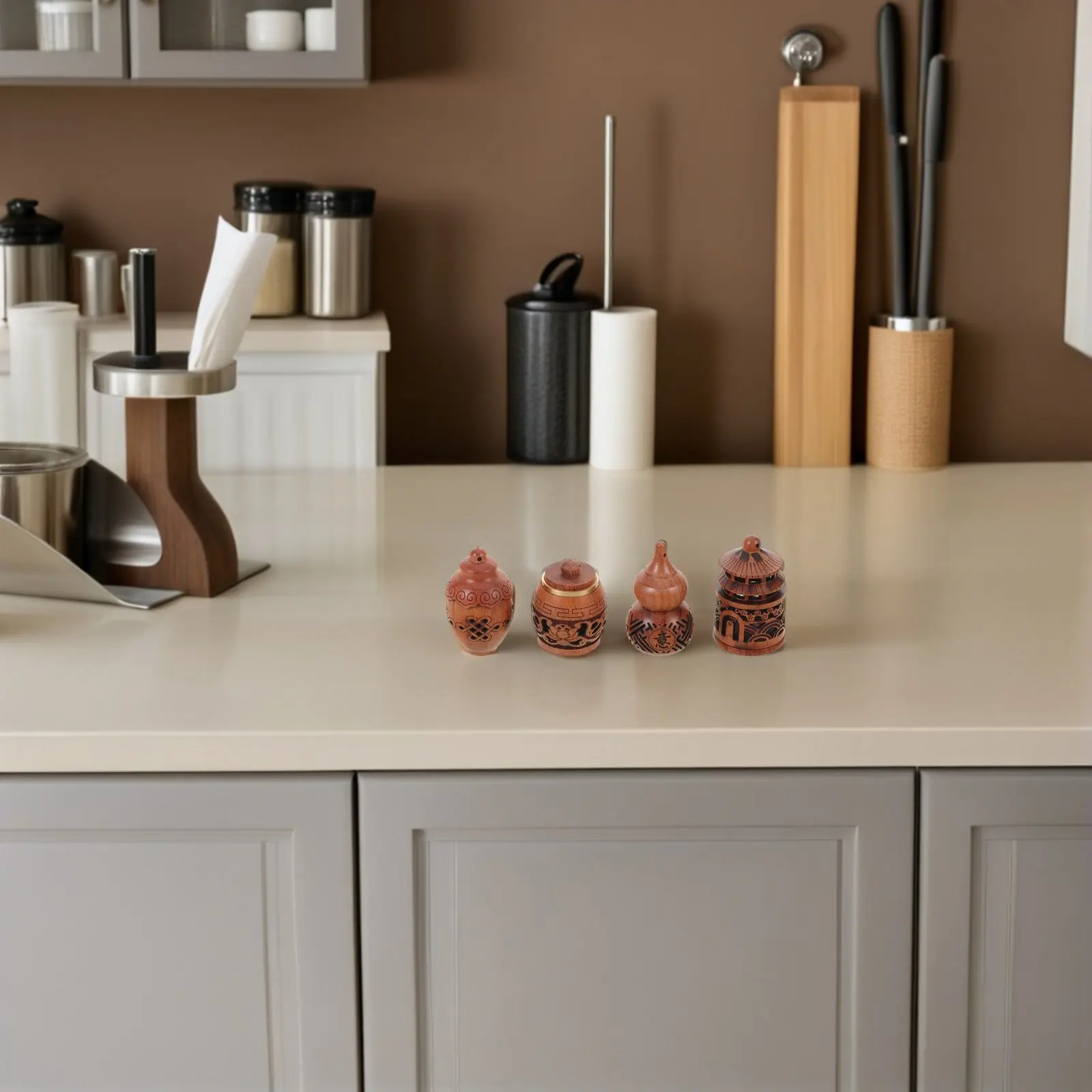 

Набор из 4 деревянных резных подвесок-диффузоров в виде клеток, китайские благоприятные украшения, брелоки для эфирных масел, ароматизаторы для автомобиля