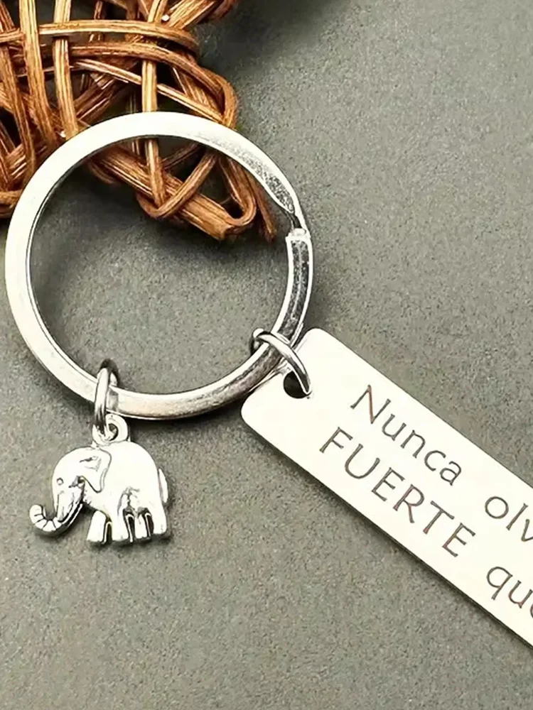 Porte-clés en poudre d'éléphant à énergie Positive pour hommes, 1 pièce, pendentif de sac à dos de voiture, décoration