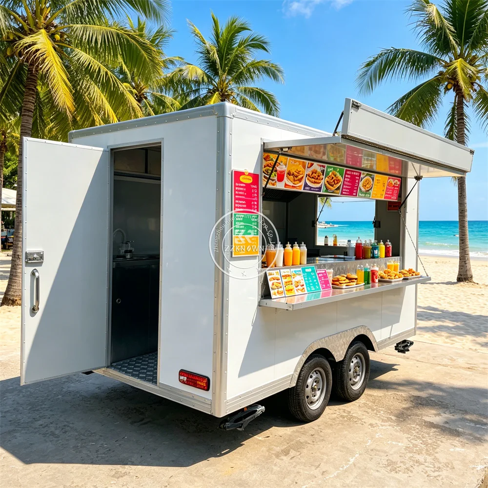 

Mobile Kitchen Food Trailer Mobile Snack Catering Trailer Concession Hot Dog Burger Food Truck With Complete Kitchen