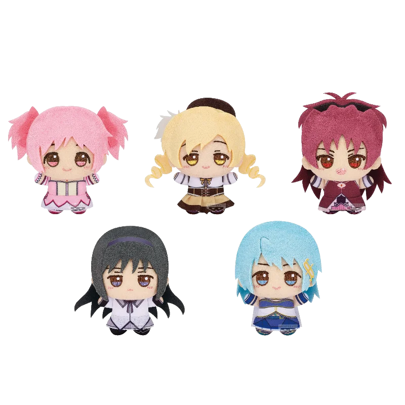 Banpresto Puella Magi Madoka Magica Movie Version Chibi Nuigurumi Plush Keychains Assorted Anime Character Stuffed Pendant Toy