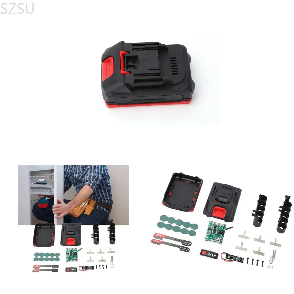 SZSU Multifunctional Battery Shell Case with Power Display Making Materials Set Plastic Texture Suitable for 18V 20V Tool