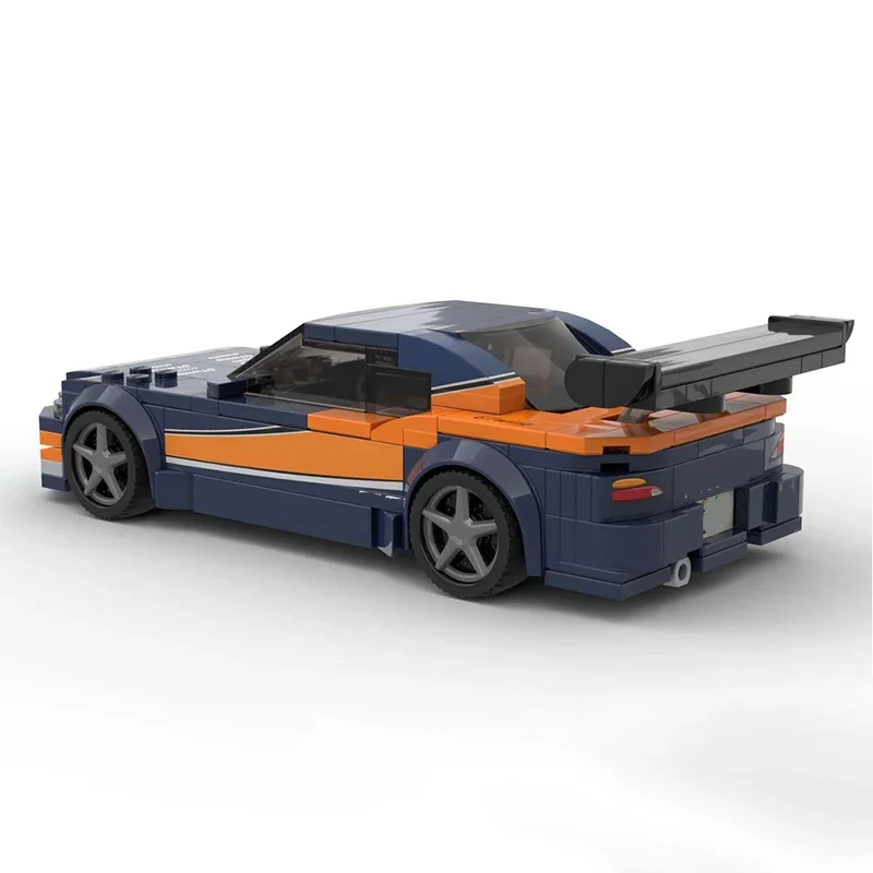 Stadsauto Snelheidskampioen Model MOC Bouwstenen Sportwagen V2 Modulaire Technologie Geschenken Vakantie Monteer Kinderen Speelgoed Pak