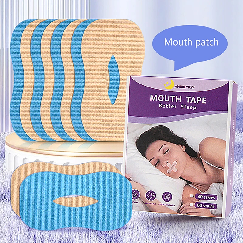 10/30Pcs O-shaped Children's Anti-Snoring Sticker Adult Sleep Lip And Nose Breathing Improvement Patch Oral Correction Sticker