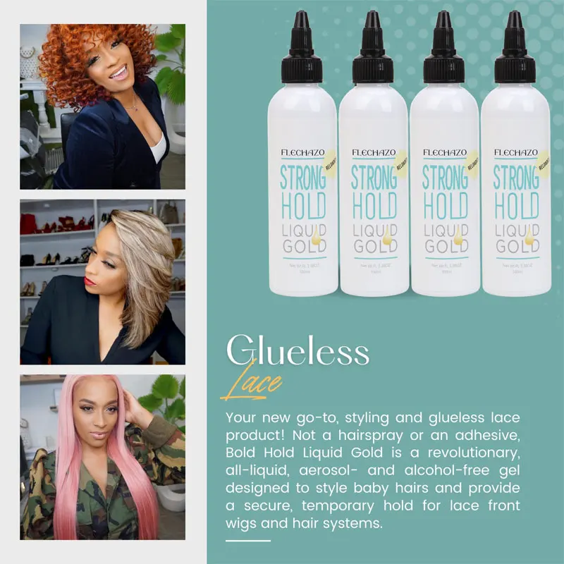 Must Have Glueless Lace Wigs Installs Glue Gel 100Ml Liquid Gold Dry Quick Hair Bond Glue Adhesive Easy To Use And Remove