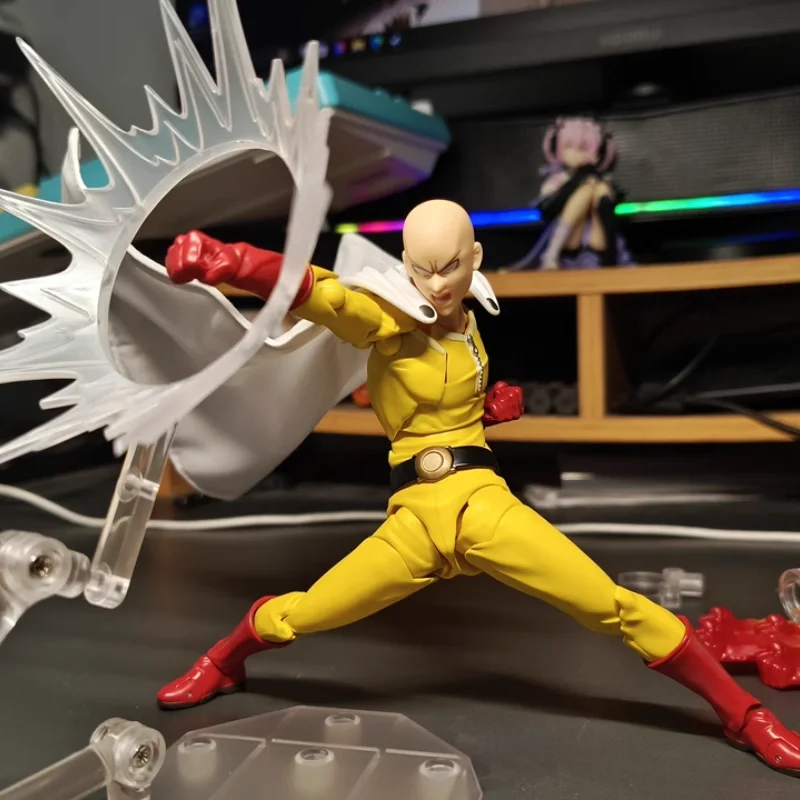 

Kaiyodo Amazing Yamaguchi Saitama Action Figure One Punch Man PVC Anime Collectible Model Handmade Art Toys for Adult Fans