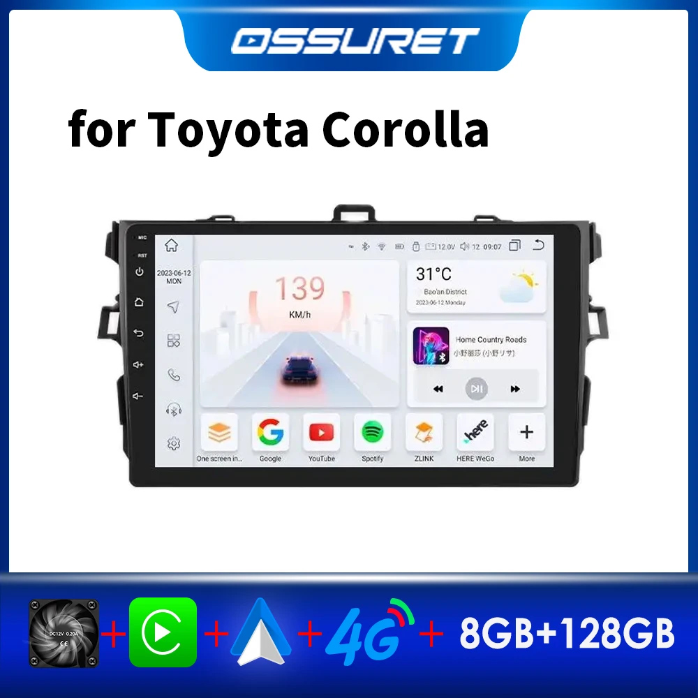 

2Din Android Car Radio for Toyota Corolla 2006 2007 2008 2009 2010 2011 Car Multimedia Player Carplay Auto Stereo Video GPS 7862