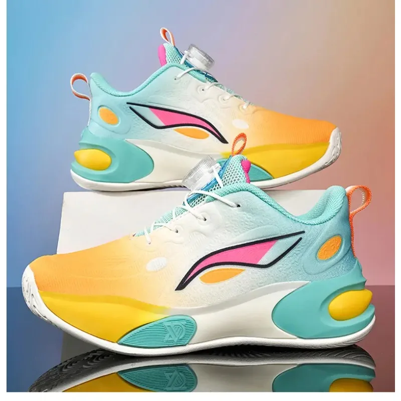 

2025 Children Athletic Basketball Shoes Colorful Teenagers Sport Training Sneakers Basketball Footwear
