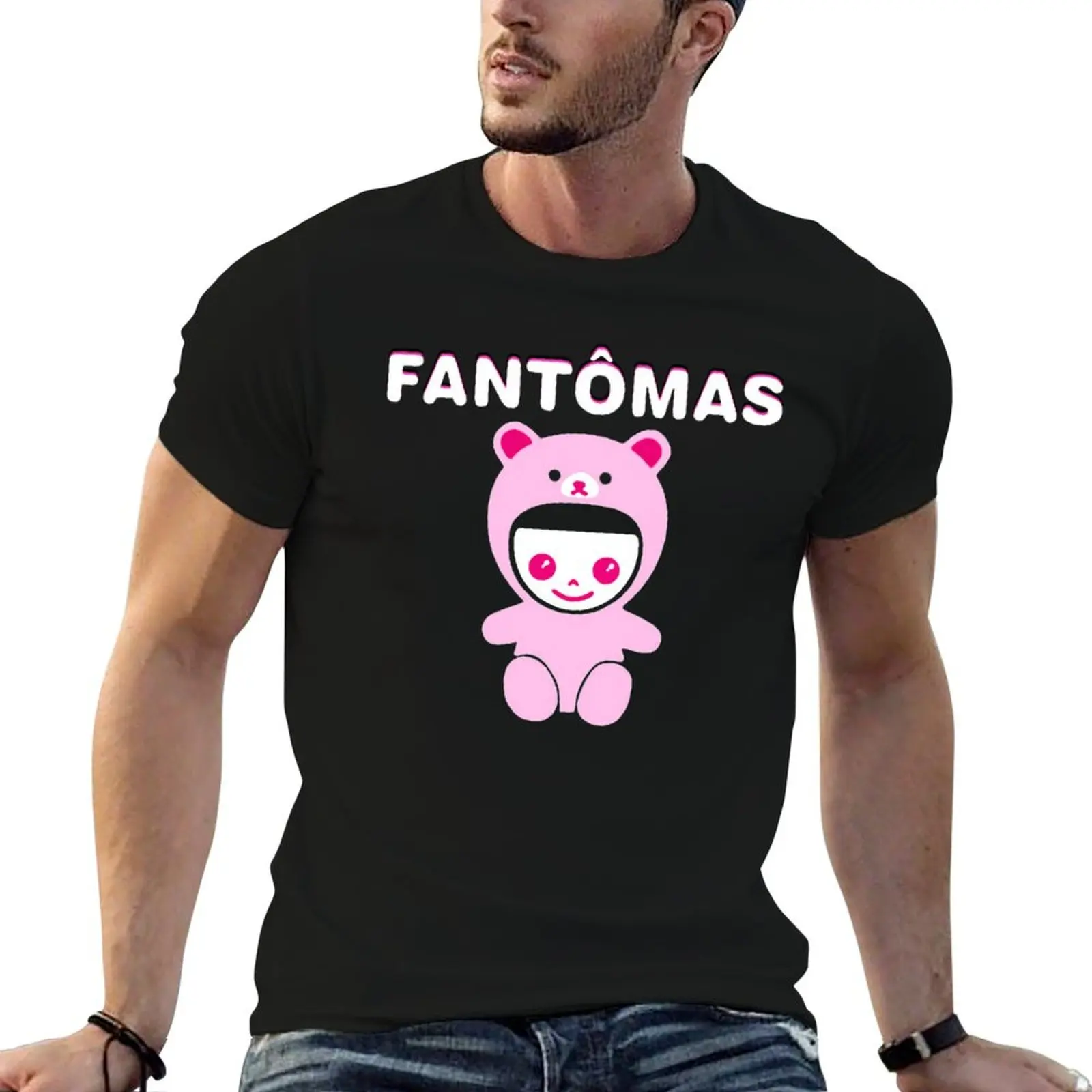 Fant?mas Camiseta de animación suspendida, camisetas de diseñador para hombre, Camiseta de algodón