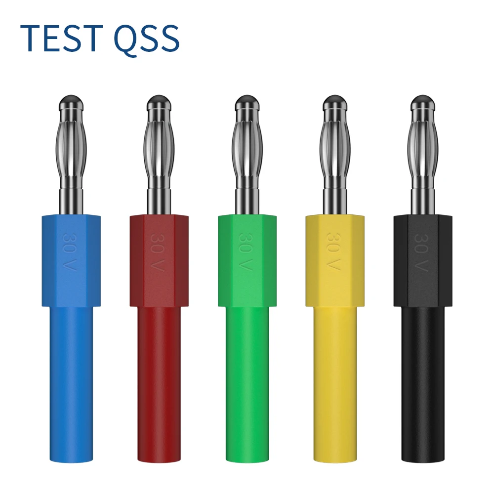 QSS 5 sztuk 2MM gniazdo bananowe żeńskie do 4MM bananowe męskie sonda bezpieczeństwa Adapter konwerter narzędzia elektryczne Q.20012