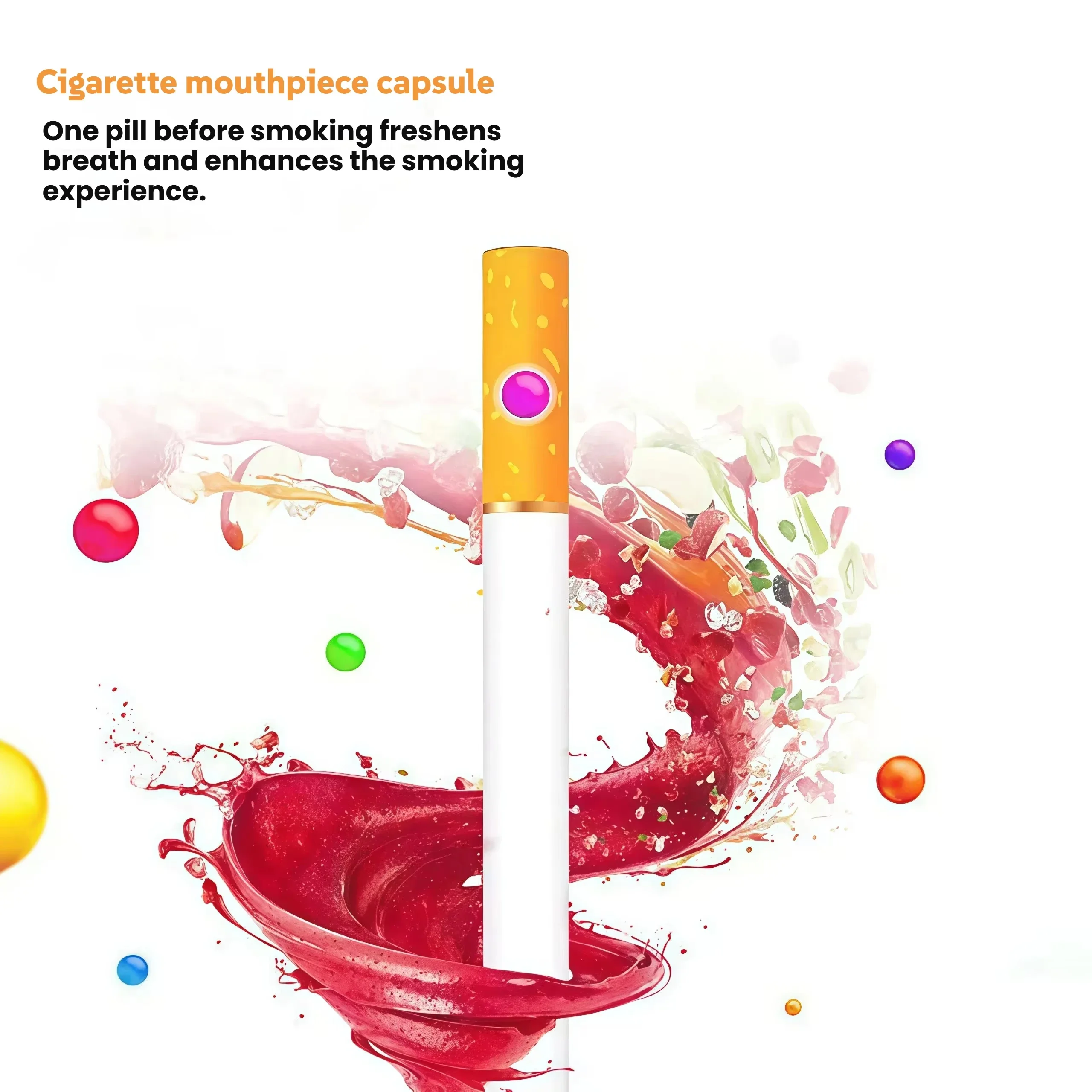 8v- Portable Smoking Flavours Capsules Pops 1000 Beads With Push Box Pusher Cigarette Fruit Menthol Mint Black Ice Burst Balls