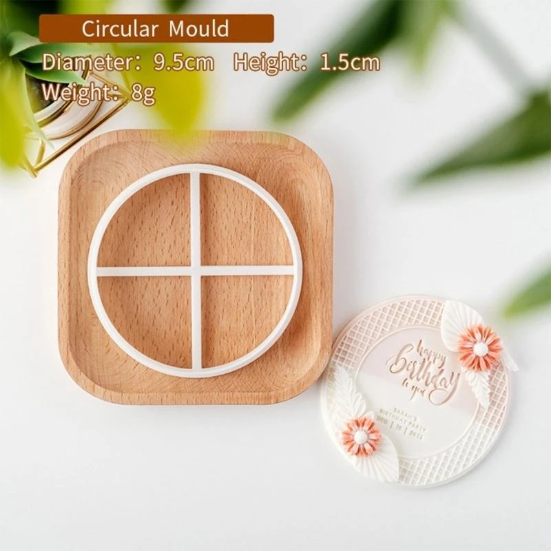 M4YC Round Arch Birthday Cake Mold Fondant Cake Plastic Mould Baking Tools Sugar Mold Chocolate Fondant Mold
