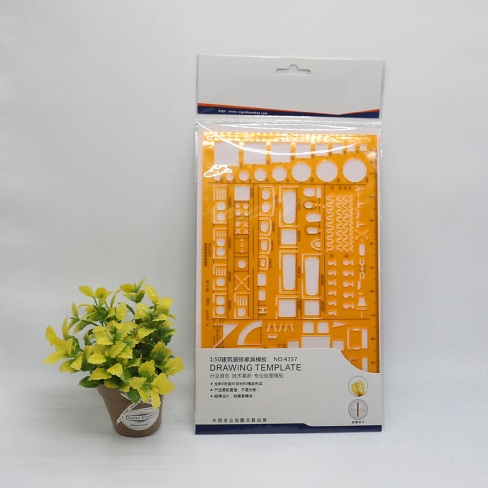 1:50 Scale Templates Ruler Architecture Measuring Drainage Stencil for Furniture Drawing Building Interior Design House Plan