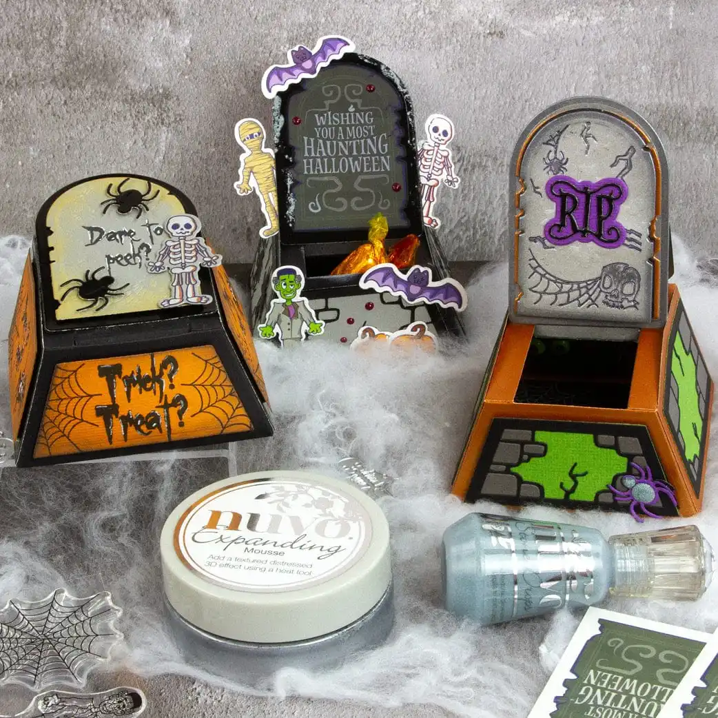 Spooky Sweet Gift Bag Die Tonic New Metal Cutting Dies DIY Scrapbooking Greeting Card Handmade Hallowmas Haunted House Box Die