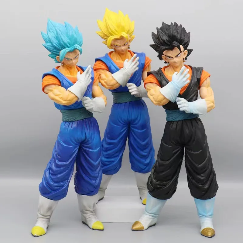 33CM Anime Dragon Ball Goku Vegeta Vegetto Figure Super Saiyan Blue Statue Anime Figurine Pvc Model Doll Collection Toy Gift