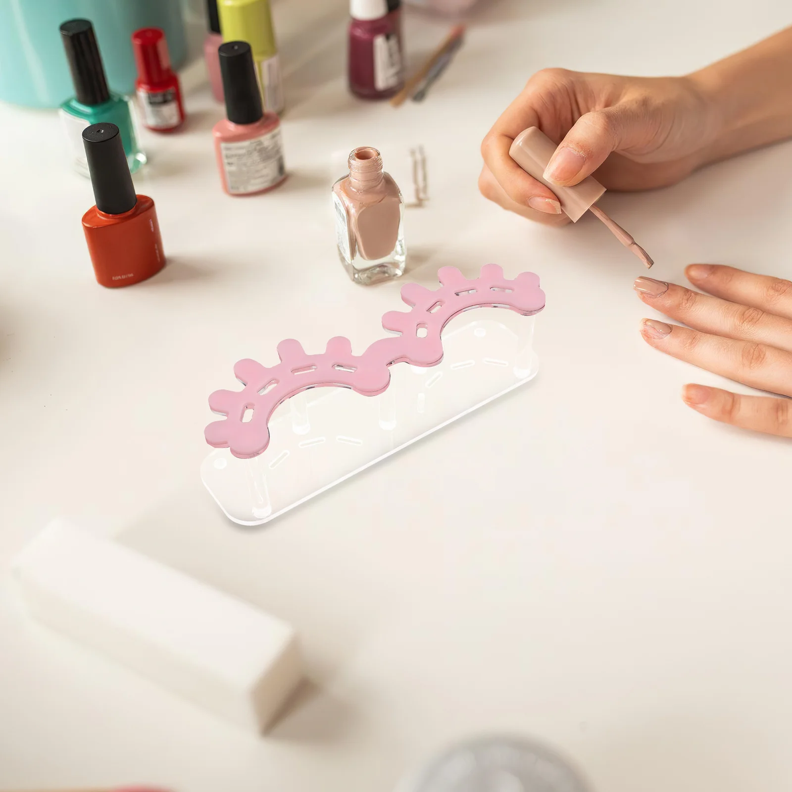 

Eyelash Extension Organizer 8 Slots Acrylic Tweezer Holder Stand Stable Base Salon Home Makeup Storage Display Rack