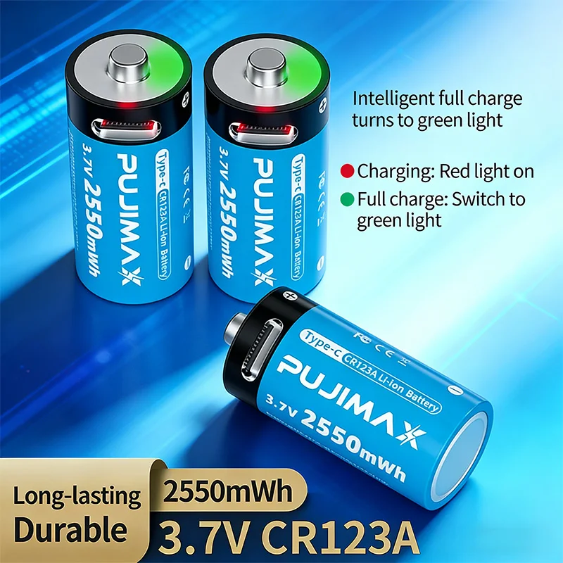 

Аккумулятор литиевый CR123A 3В, перезаряжаемый, 2550 мАч, высокая емкость, портативный, долговечный, со стабильным выходным напряжением, для фонарика и камеры