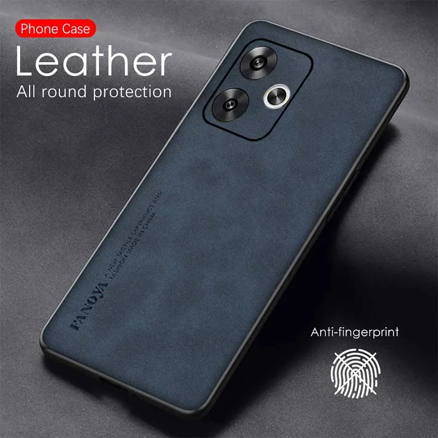 For Xiaomi Poco F6 Case Sheepskin Leather Soft TPU Frame Phone Cover Little F6 F 6 6F PocoF6 6.67inch Camera Protection Fundas ﻿