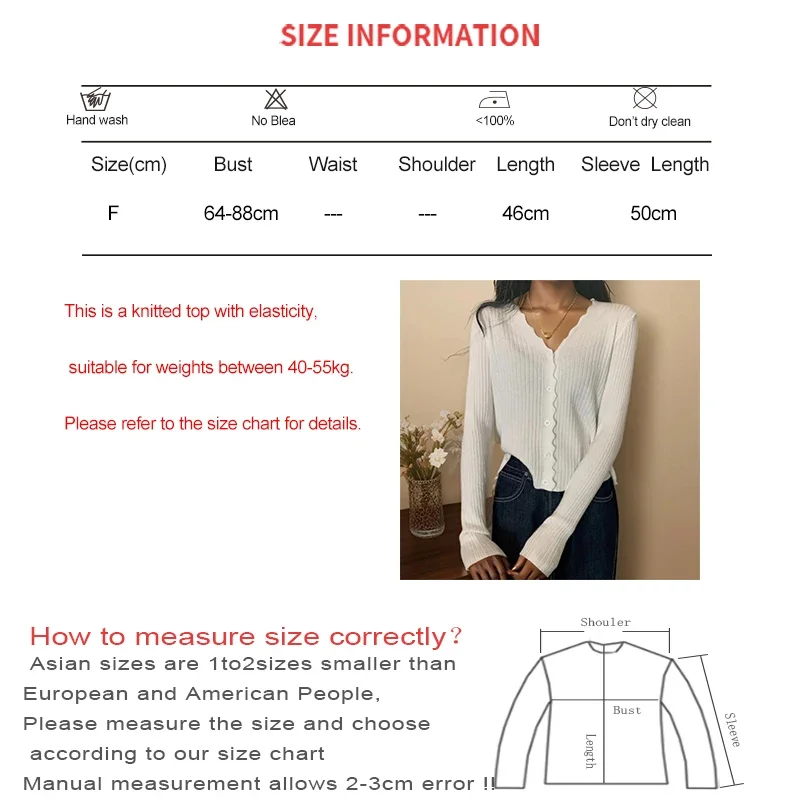 ITOOLIN Women Ruffles Long Sleeve Thin Sweater V-Neck Single-breasted Knitwear Office Sweet Tops For Women 2024 Autumn