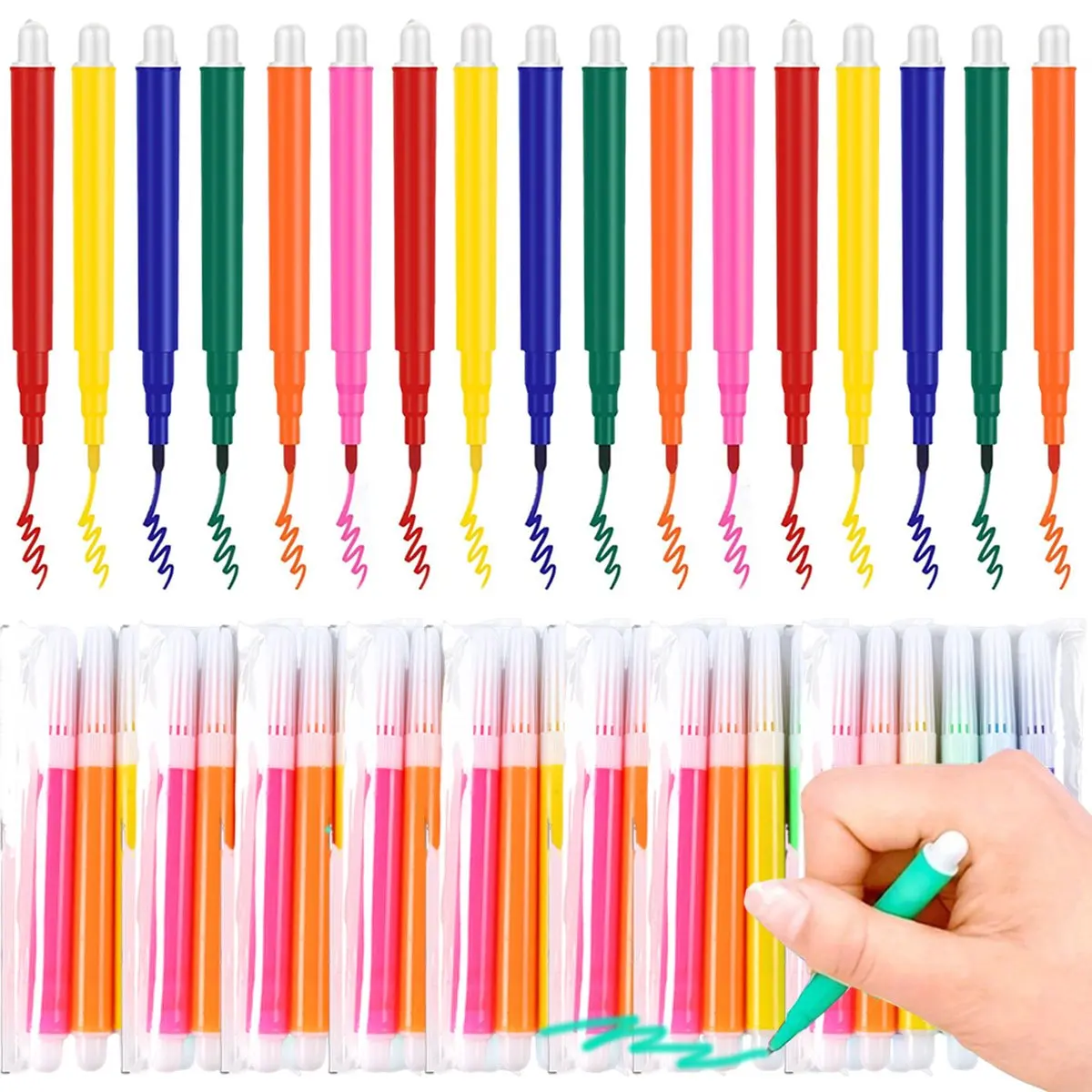 5/10packs Markers 6-color Washable Water Pens for Whiteboard Erasable Coloring Markers Art Painting Tools ZSY