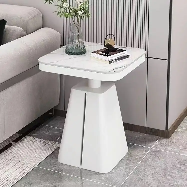 #Light Luxury Rock Board Hotel Sofa Side Several Balcony Living Room Side Corner Table Bedside Table Side Table