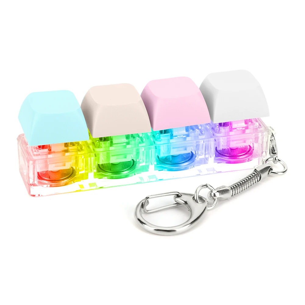 Jouet Clic Clavier Adulte Clavier Porte-clés 4 Touches Jouet De Décompression LED - Soulage Stress Et Anxiété Pour Adulte