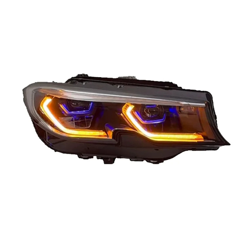 Tri-Color Front Light For BMW 3 Series G20 G28 Models Headlight Assembly 2019-2022 Upgrade Includes High-Spec LED DRL Laser Lens