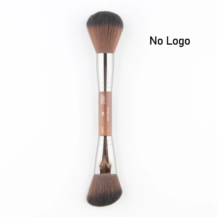 1 piece Dual-ended powder Makeup brush #158 Sculpting brush Blusher Natural wood synthetic hair Professional Make up