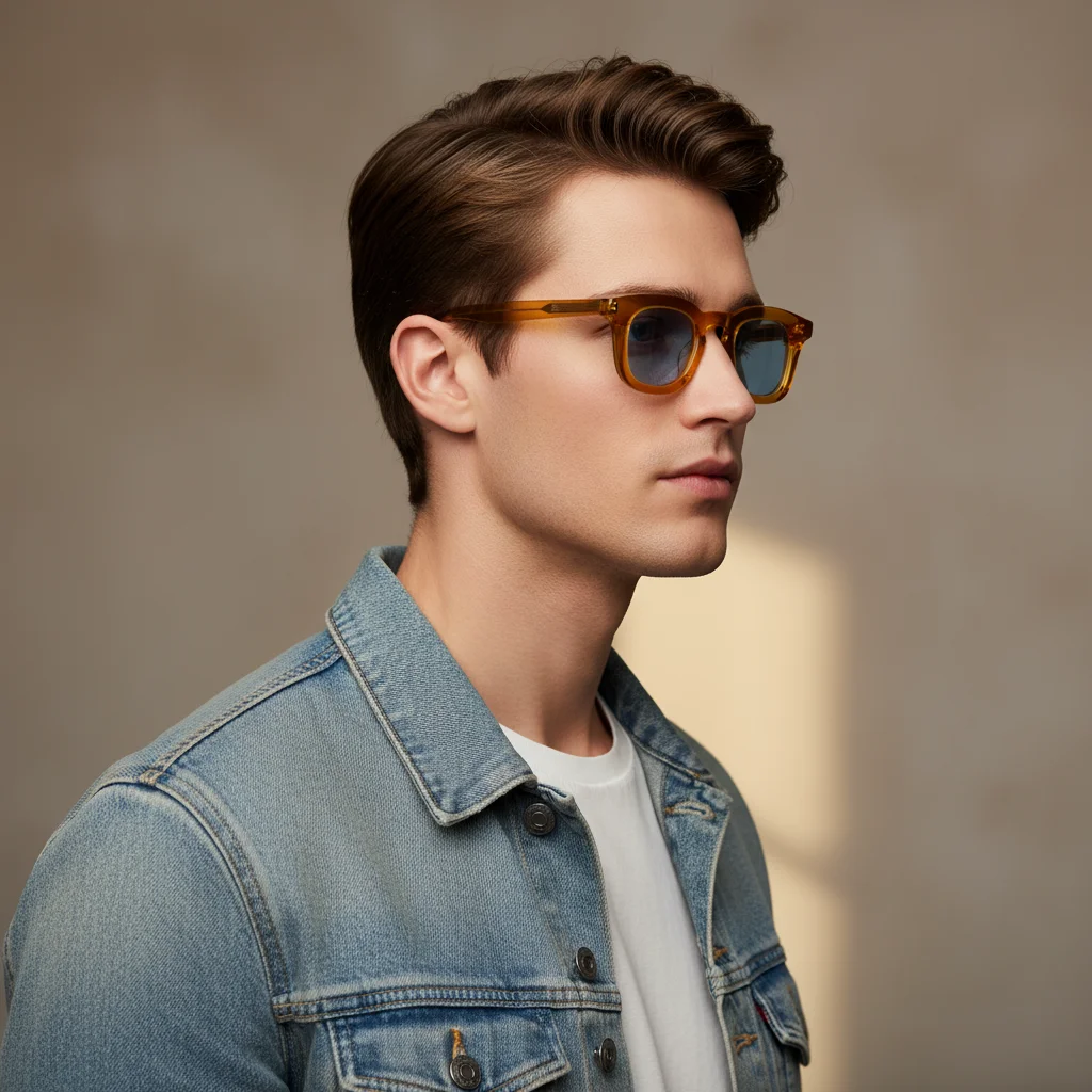 

Retro Round Sunglasses Polarized UV400 Protection - Japanese Harajuku style Acetate Frame Trendy Designer Driving Glasse Unisex