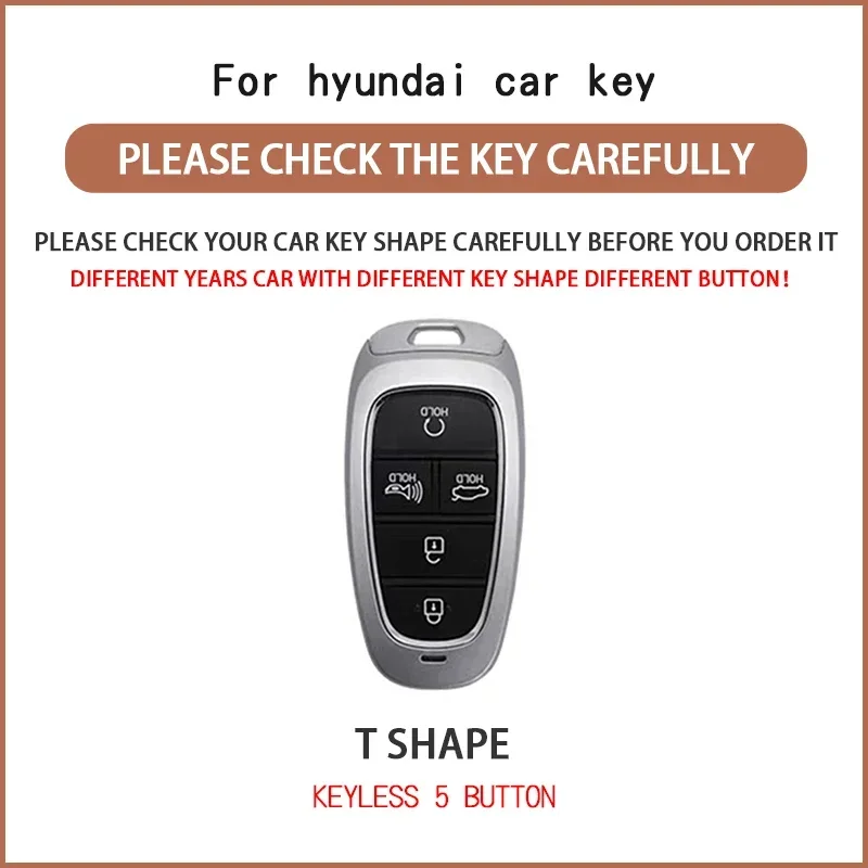 New TPU Car Remote Key Case Cover For 2022 2021 2020 Hyundai Sonata Nexo Santa Fe Tucson 5 Buttons Keyless Shell Fob Accessories