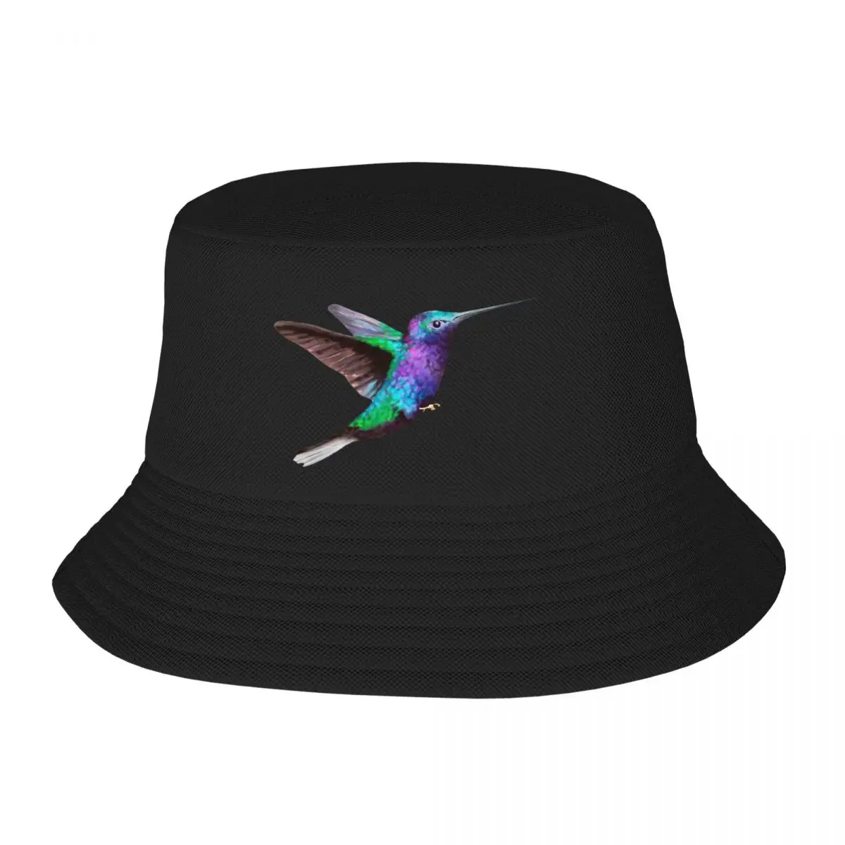 Hummingbird Bucket Hat Panama Hat Children Bob Hats Outdoor Fisherman Hats Summer Beach Fishing Unisex Caps