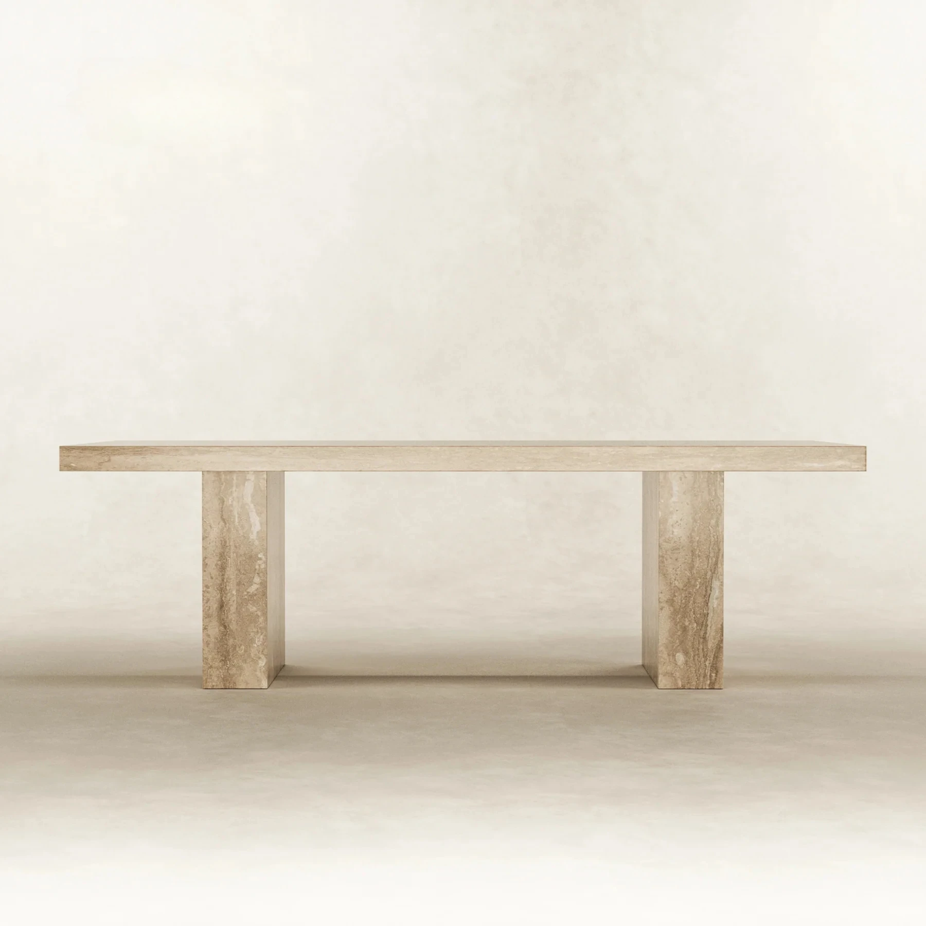 

High End Italy Modern Style Rectangle Travertine Stone Dining Table