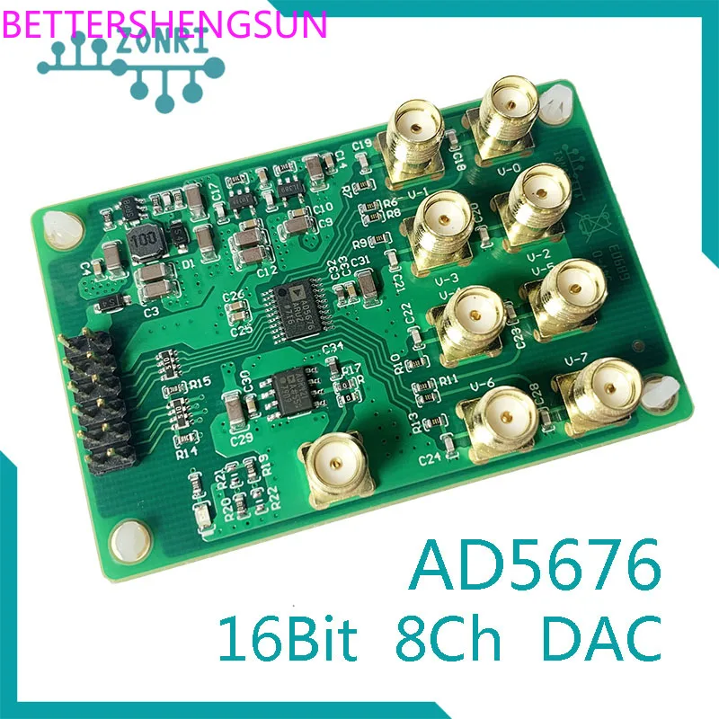 

Ad5676 16bit 8ch Channel Dac Module