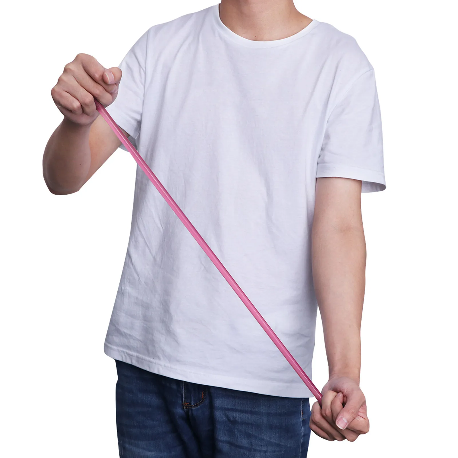 Pink Jelly Color Portable Yoga Pull Rope Multifunctional Expander Resistance Bands for Stretch Band Exercises Fitness Body