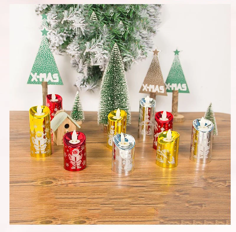 

Festival Ornaments Electronic Candle Lighting Christmas LED Long Candle Light Wedding Party Table Decor Home