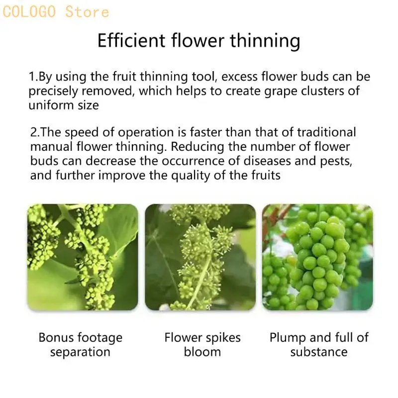 Grape Flower Thinning Tool Handhled Fruit Buds Thinning Pruning Clip Fruit Thinning Shears for Farm Gardening Plant D0LD