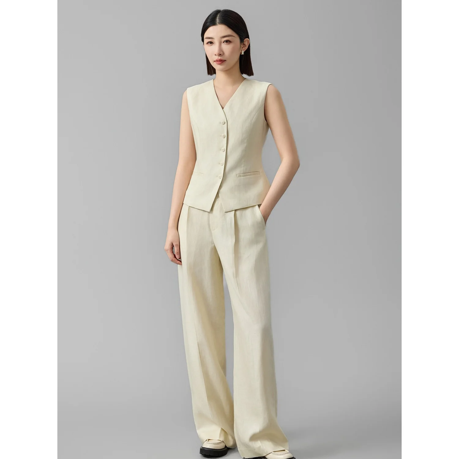 Allingentle Customized Women Pants Suits 3 Piece Suit Business Office Single-Breasted Jacket Vest Pantsuit Sets